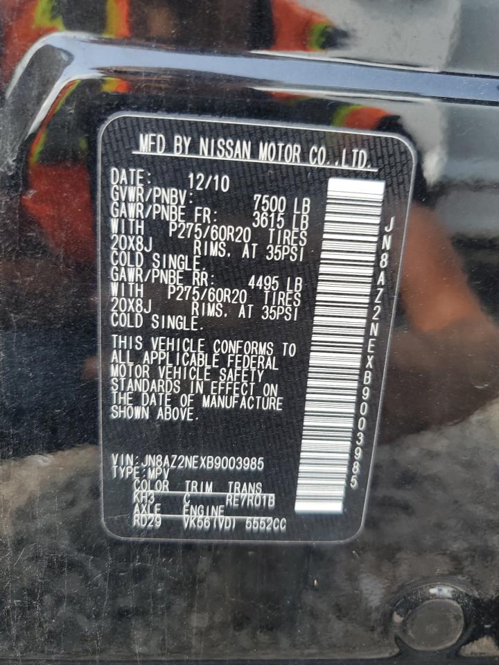 2011 Infiniti Qx56 VIN: JN8AZ2NEXB9003985 Lot: 59442465
