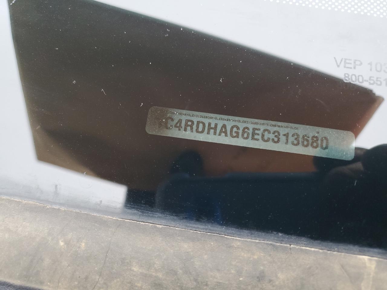 2014 Dodge Durango Sxt VIN: 1C4RDHAG6EC313680 Lot: 61539255