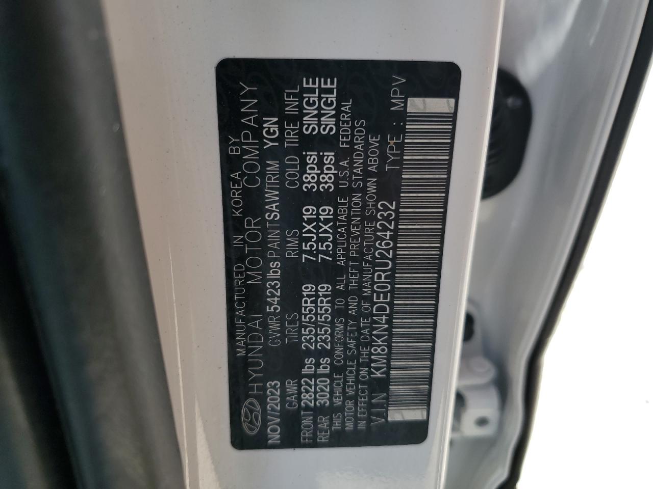 KM8KN4DE0RU264232 2024 Hyundai Ioniq 5 Sel