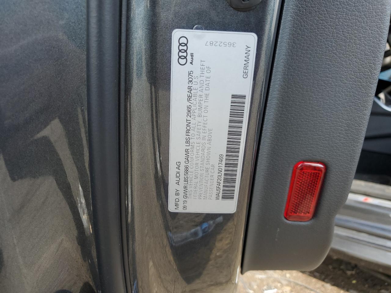 2020 Audi S7 Prestige VIN: WAUSFAF20LN017469 Lot: 61063955
