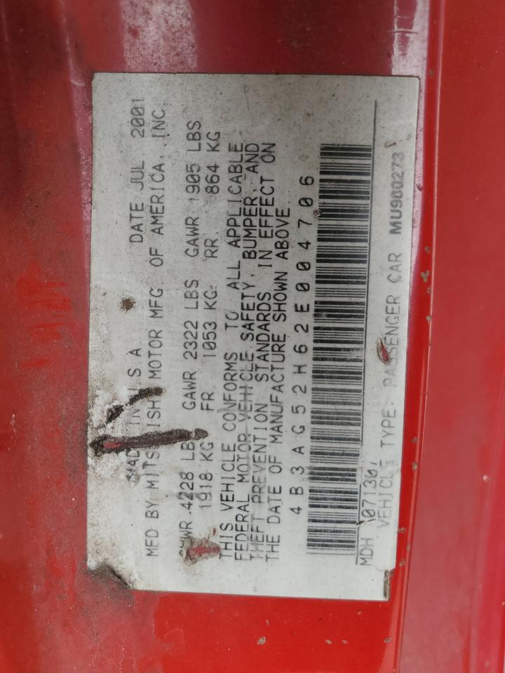 2002 Dodge Stratus R/T VIN: 4B3AG52H62E004706 Lot: 61018045