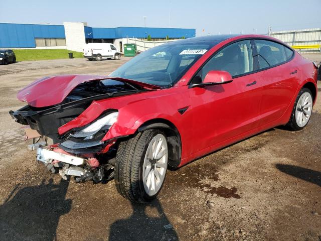  TESLA MODEL 3 2022 Czerwony