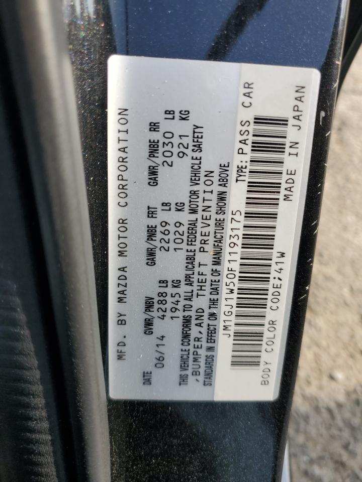 2015 Mazda 6 Grand Touring VIN: JM1GJ1W50F1193175 Lot: 59813885