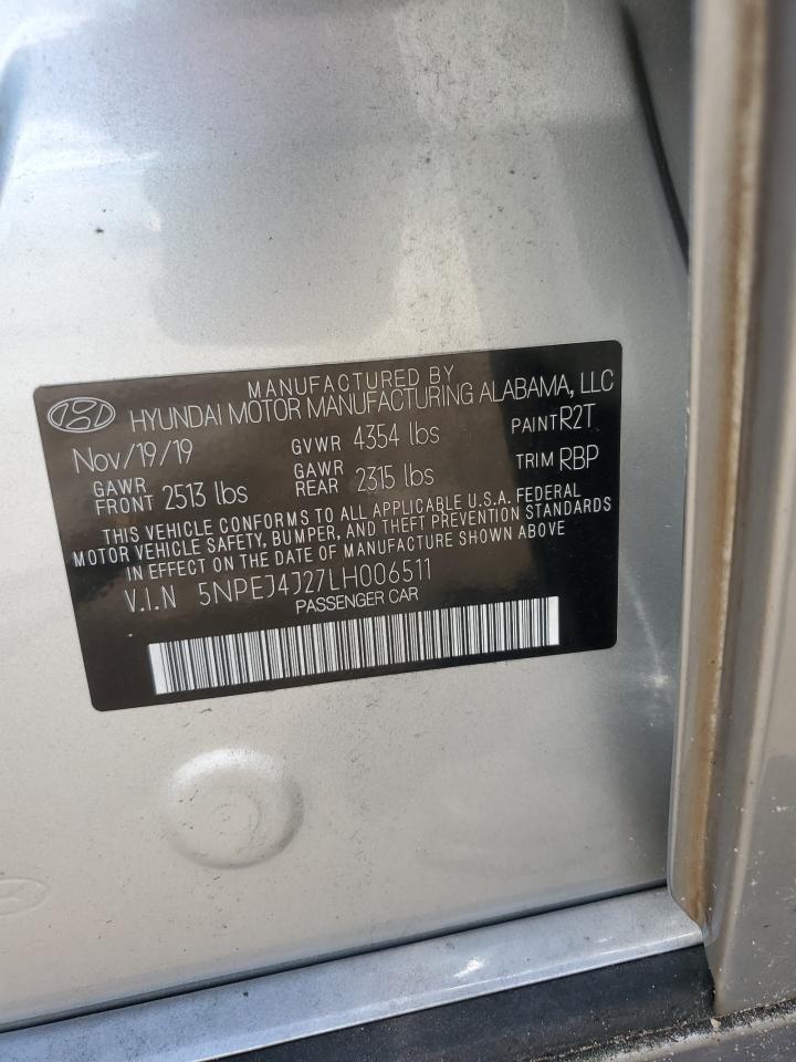 2020 Hyundai Sonata Sel Plus VIN: 5NPEJ4J27LH006511 Lot: 61436445