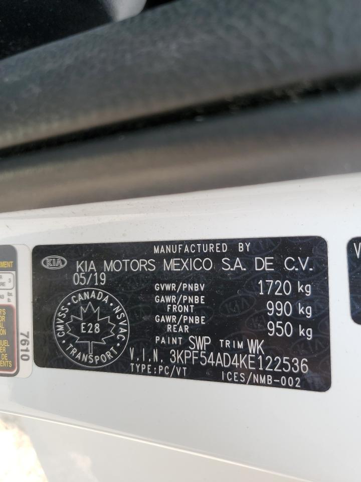 2019 Kia Forte Ex VIN: 3KPF54AD4KE122536 Lot: 61983785