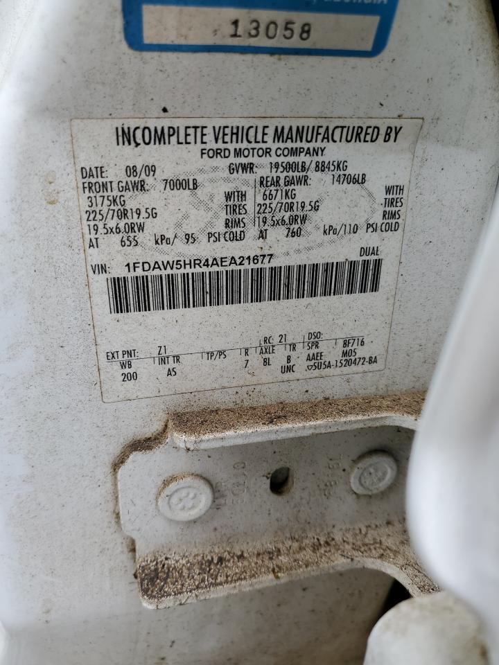 2010 Ford F550 Super Duty VIN: 1FDAW5HR4AEA21677 Lot: 62055845