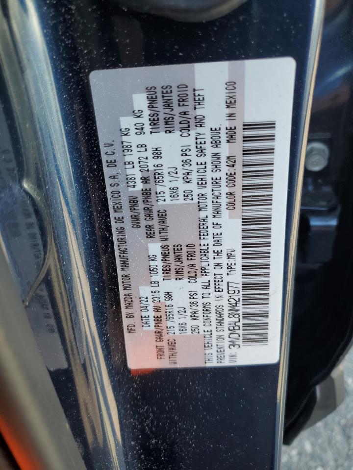 2022 Mazda Cx-30 VIN: 3MVDMBAL8NM421977 Lot: 61640735