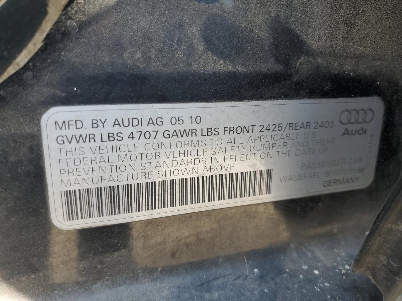 2011 Audi A4 Premium Plus VIN: WAUEFAFL1BN000958 Lot: 70677285