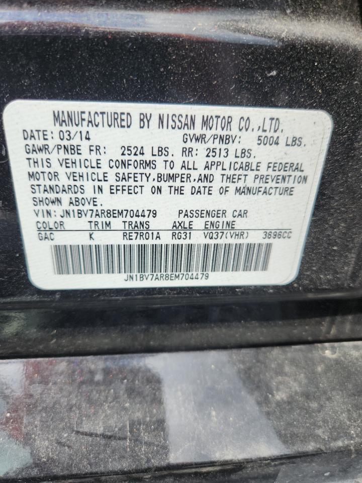 2014 Infiniti Q50 Base VIN: JN1BV7AR8EM704479 Lot: 61541915