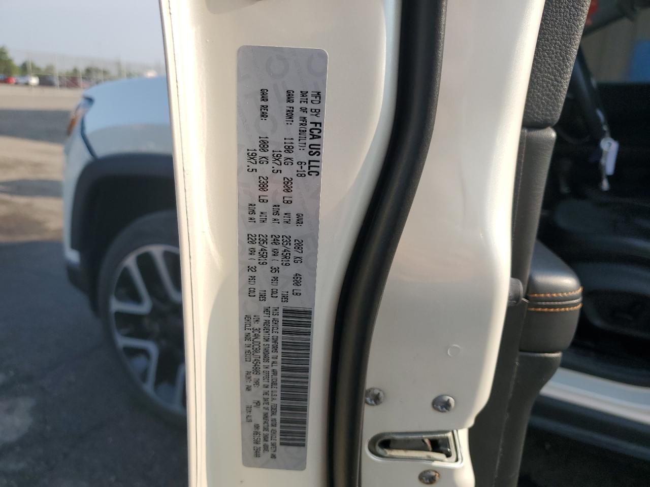 2018 Jeep Compass Limited VIN: 3C4NJDCB0JT454809 Lot: 60793765