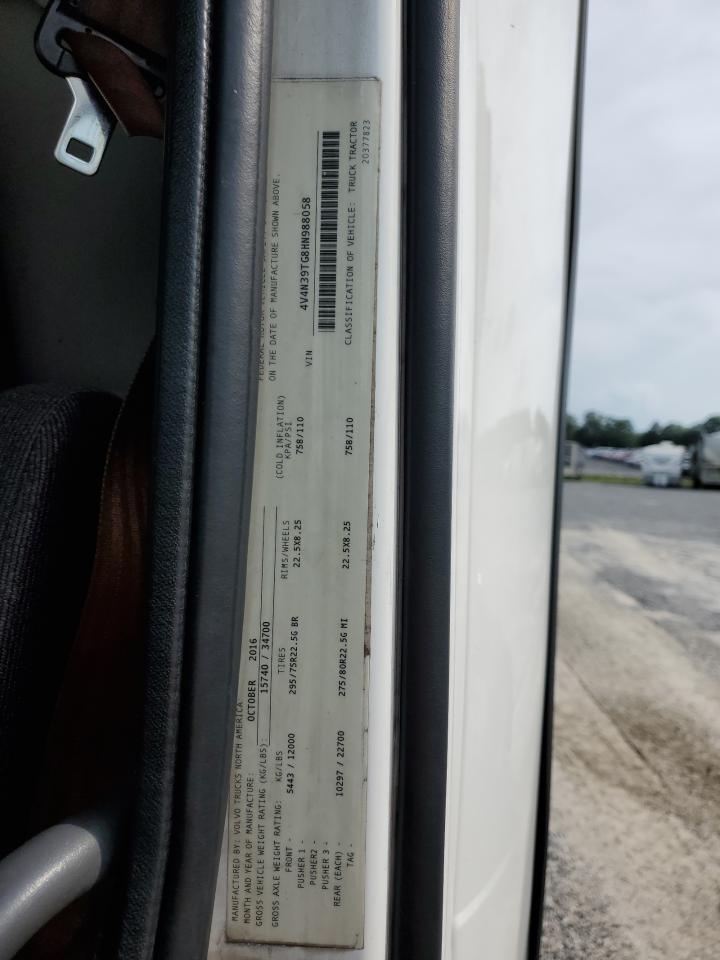 2017 Volvo Vnl Semi Truck VIN: 4V4N39TG8HN988058 Lot: 60454135