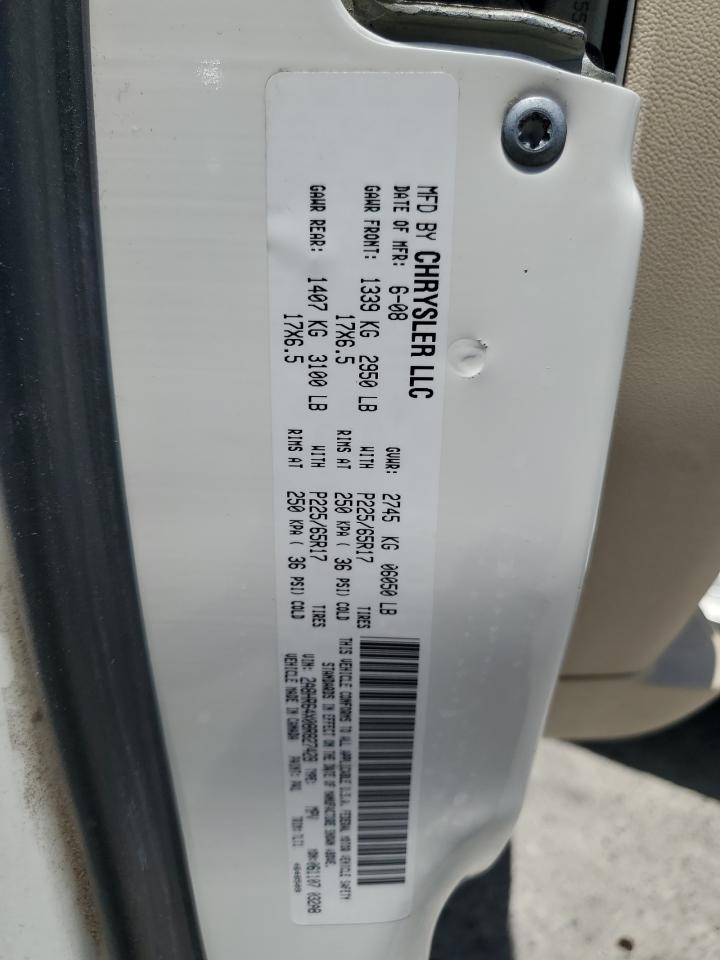 2008 Chrysler Town & Country Limited VIN: 2A8HR64X08R827428 Lot: 61593775