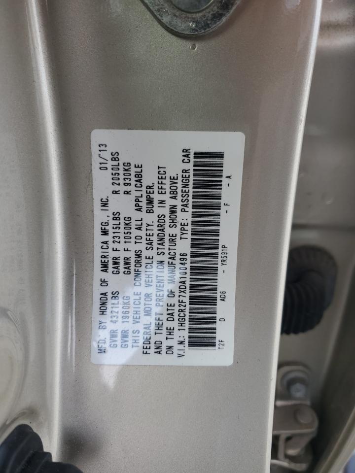2013 Honda Accord Ex VIN: 1HGCR2F7XDA100496 Lot: 61838415