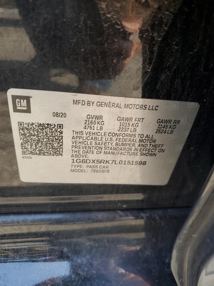 2020 Cadillac Ct5 Luxury VIN: 1G6DX5RK7L0151598 Lot: 60671375