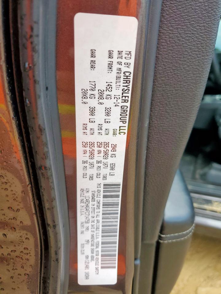 2015 Dodge Durango Sxt VIN: 1C4RDHAG4FC714758 Lot: 60647195