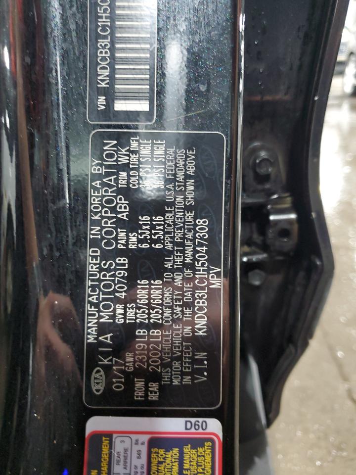 2017 Kia Niro Fe VIN: KNDCB3LC1H5047308 Lot: 62180965