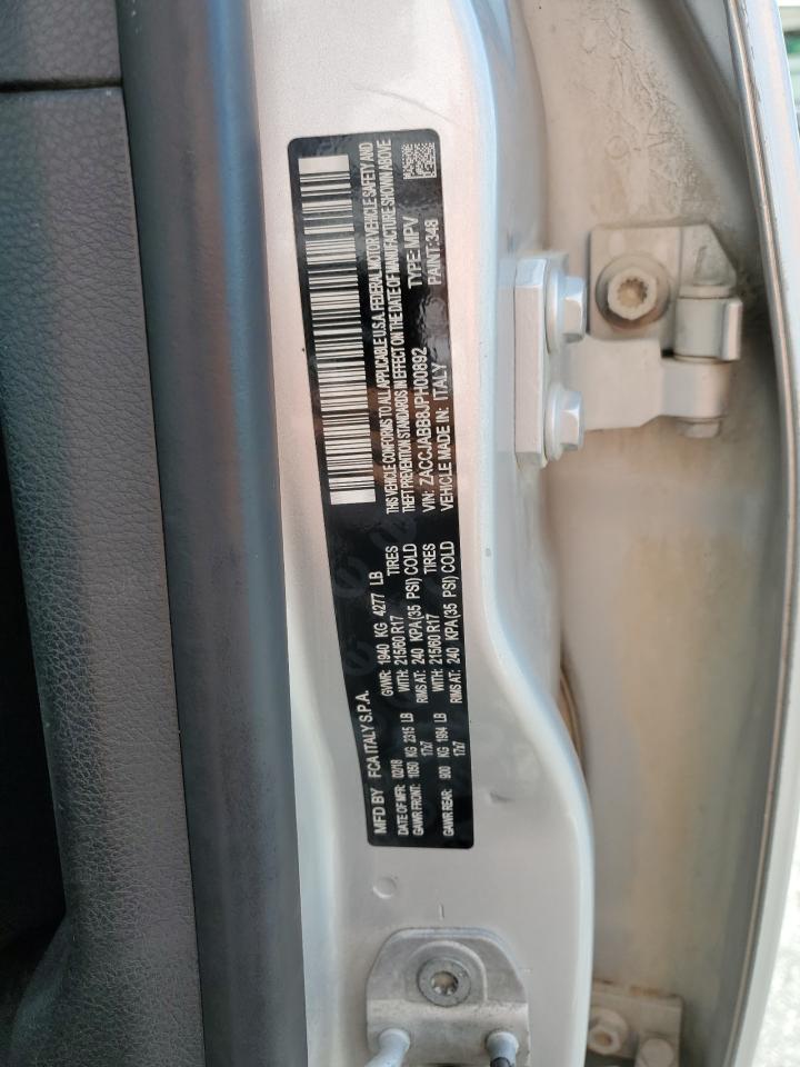 2018 Jeep Renegade Latitude VIN: ZACCJABB8JPH00892 Lot: 62914515
