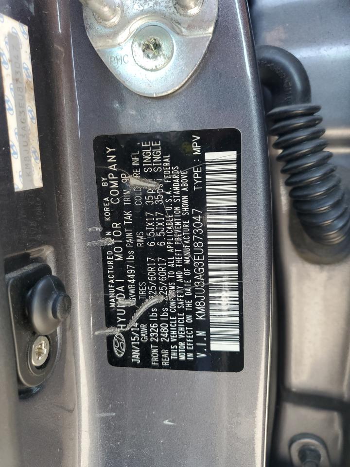 2014 Hyundai Tucson Gls VIN: KM8JU3AG3EU873047 Lot: 60166345