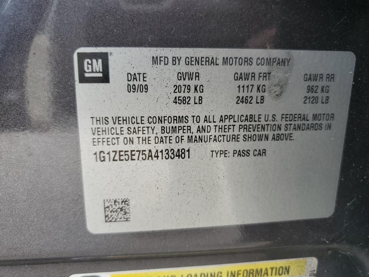 2010 Chevrolet Malibu Ltz VIN: 1G1ZE5E75A4133481 Lot: 60721665