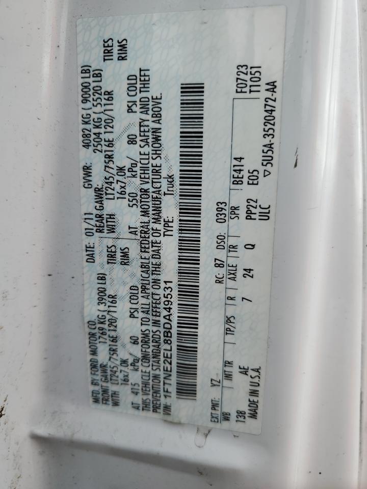 FORD ALL Models 2011 VIN 1FTNE2EL8BDA49531 zdjęcie 12