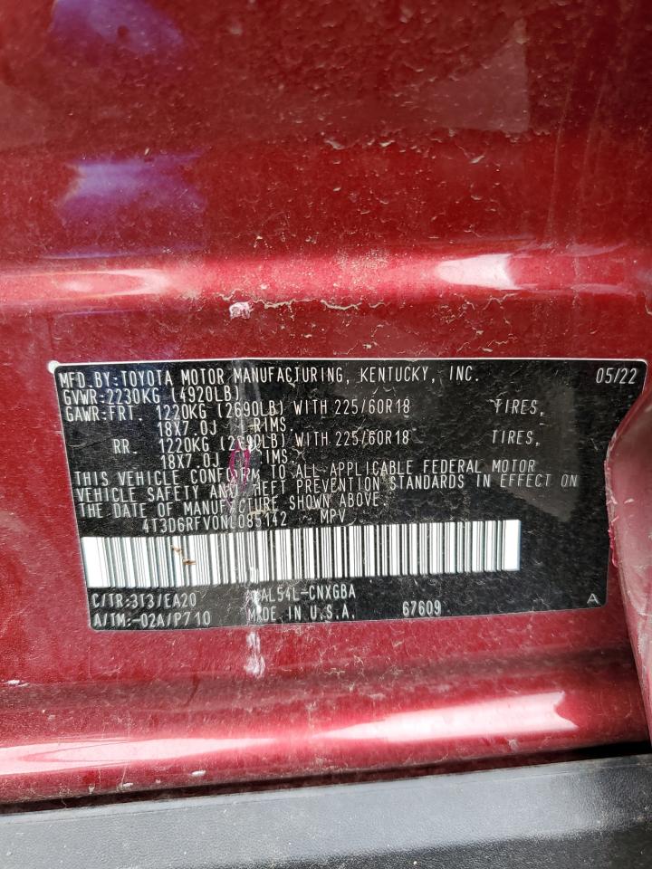 TOYOTA RAV4 2022 VIN 4T3D6RFV0NU085142 photo 13