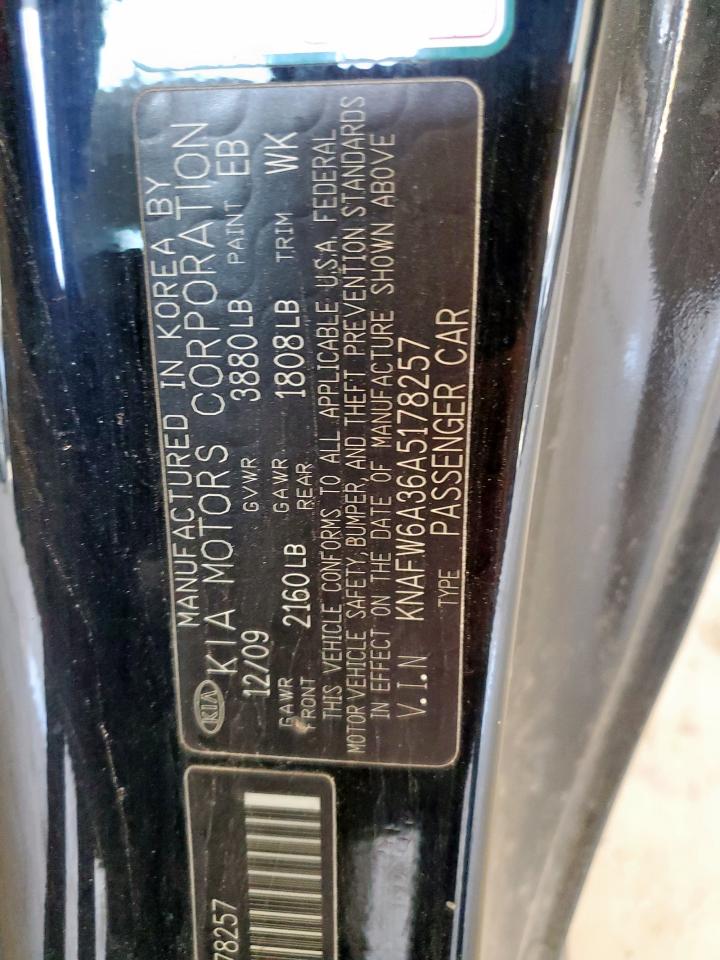 2010 Kia Forte Sx VIN: KNAFW6A36A5178257 Lot: 61854745