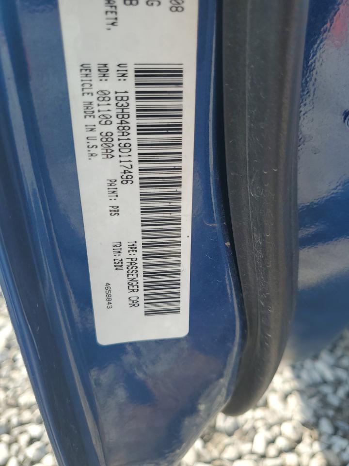 2009 Dodge Caliber Sxt VIN: 1B3HB48A19D117496 Lot: 62420465