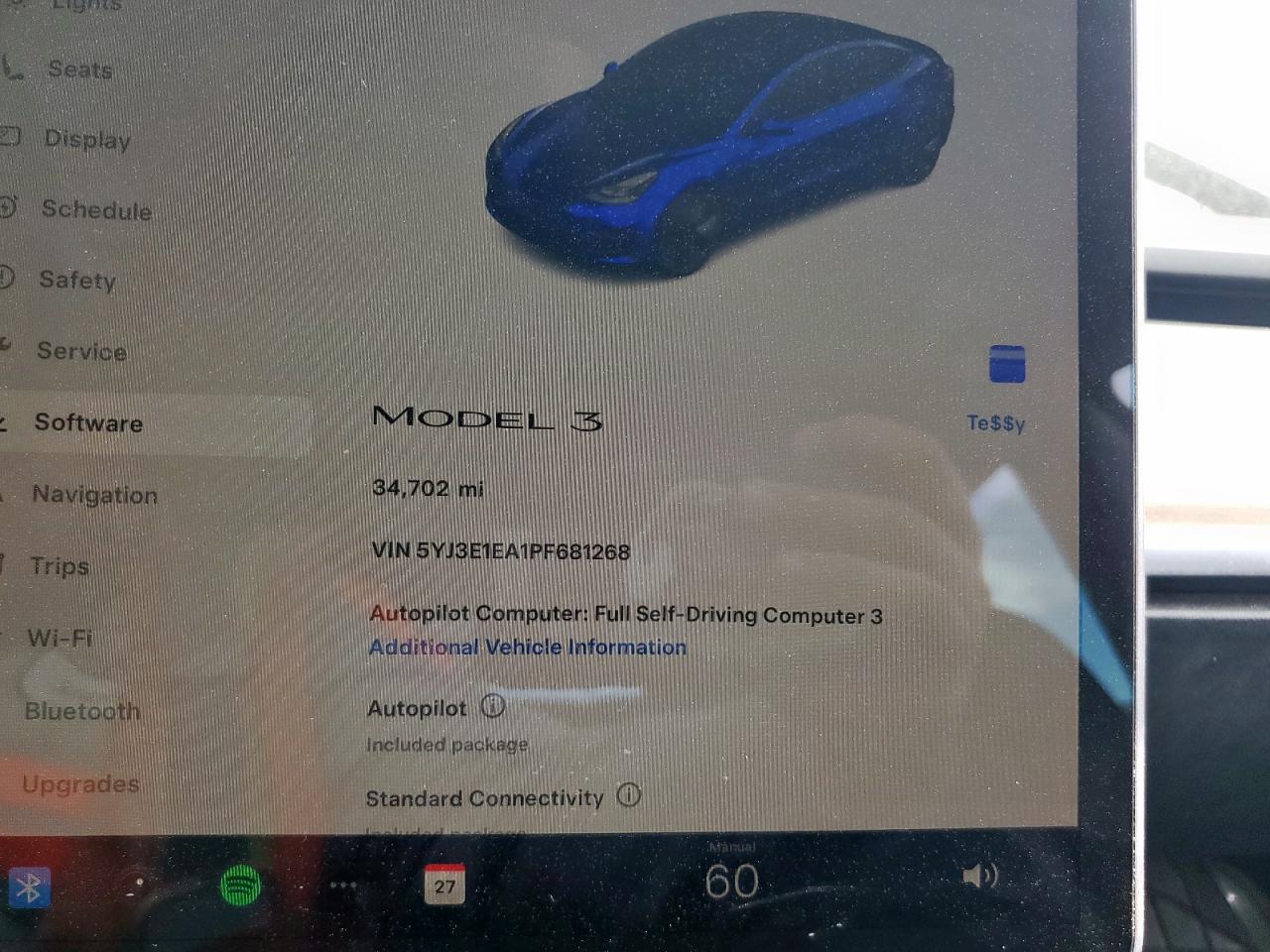 2023 Tesla Model 3 VIN: 5YJ3E1EA1PF681268 Lot: 62927365