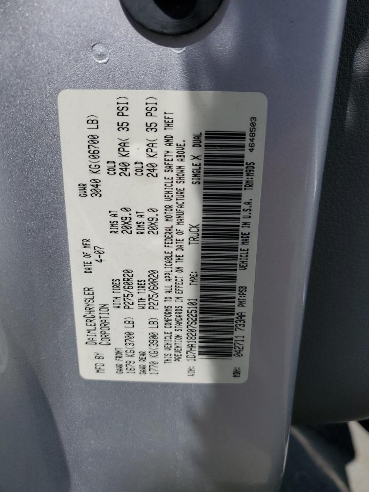 2007 Dodge Ram 1500 St VIN: 1D7HA18207S225101 Lot: 62109675