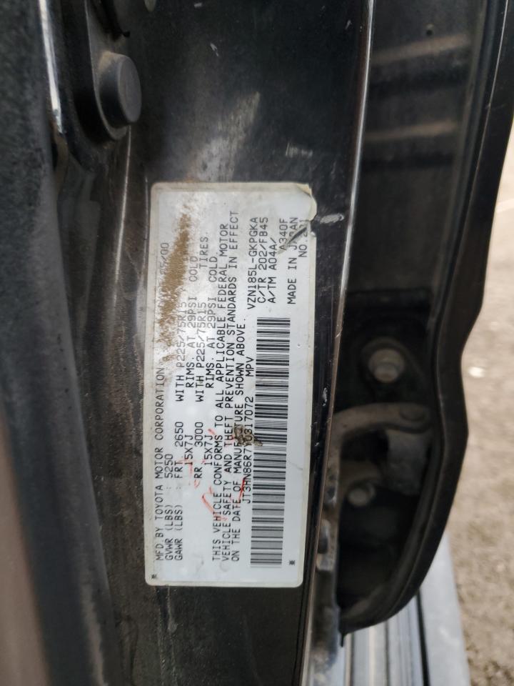2000 Toyota 4Runner Sr5 VIN: JT3HN86R7Y0317072 Lot: 60510235