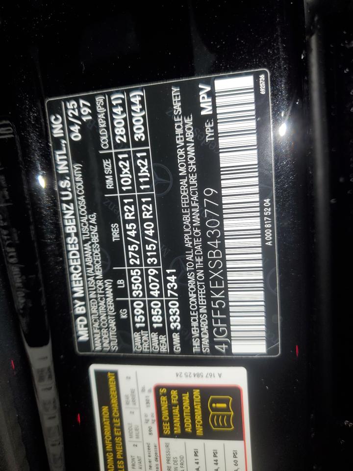 2025 Mercedes-Benz Gls 450 4Matic VIN: 4JGFF5KEXSB430779 Lot: 63113615