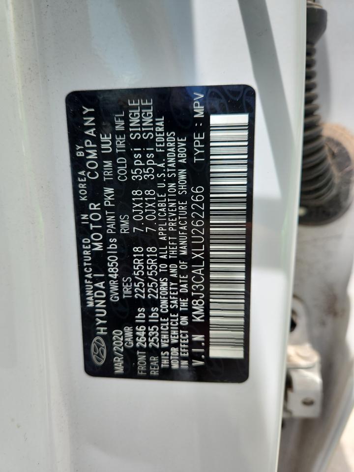 2020 Hyundai Tucson Limited VIN: KM8J3CALXLU262266 Lot: 62056165