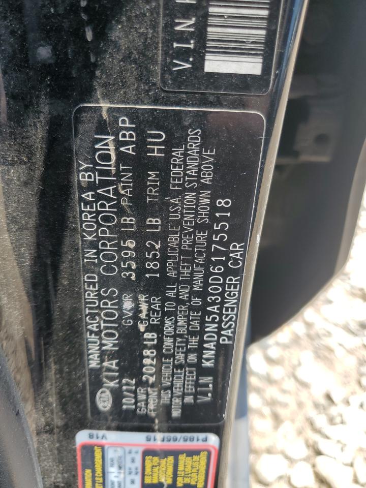 2013 Kia Rio Ex VIN: KNADN5A30D6175518 Lot: 62270355