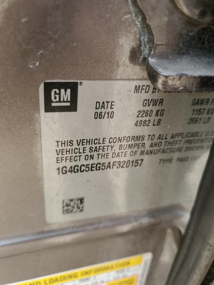 2010 Buick Lacrosse Cxl VIN: 1G4GC5EG5AF320157 Lot: 61372915