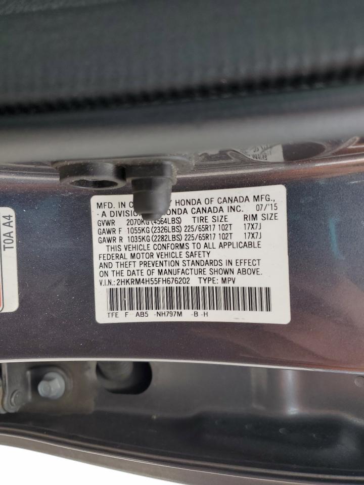 2015 Honda Cr-V Ex VIN: 2HKRM4H55FH676202 Lot: 62281265