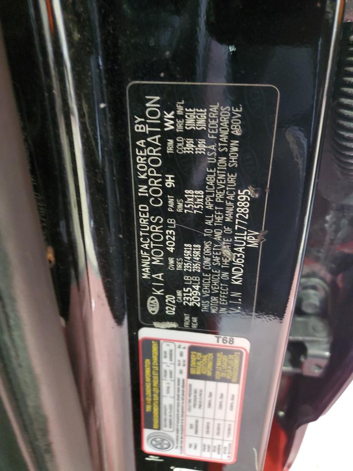 2020 Kia Soul Gt Line VIN: KNDJ63AU1L7728895 Lot: 61584975