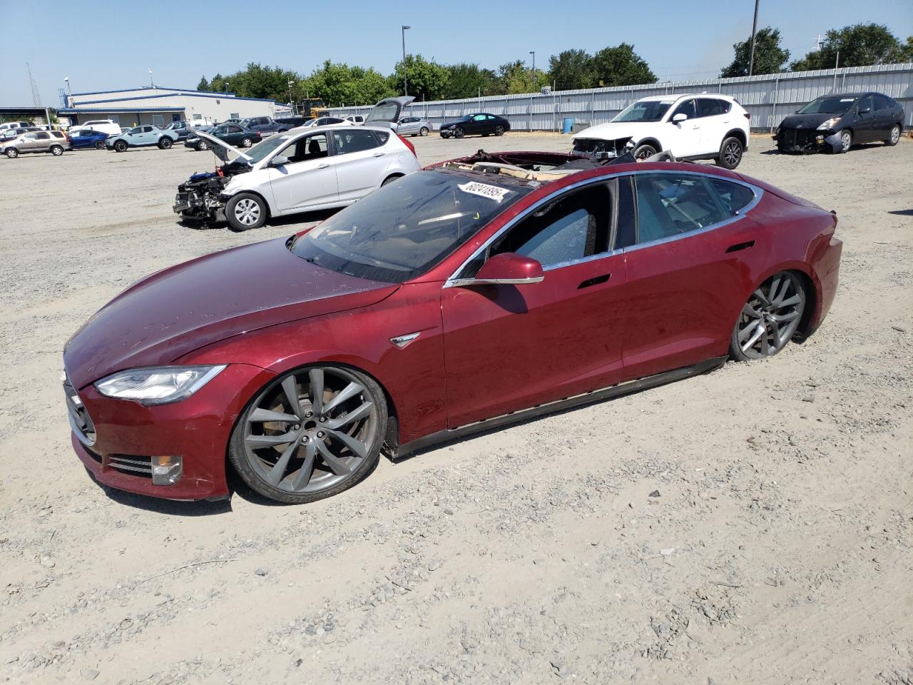 2012 Tesla Model S de vânzare în Sacramento, CA - Stripped