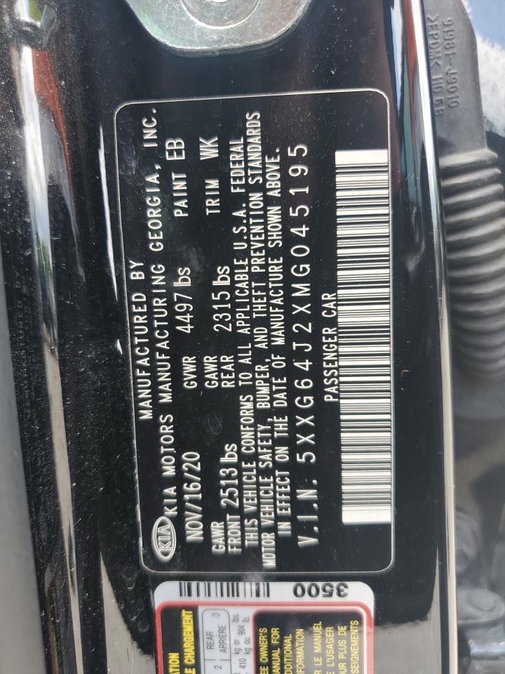2021 Kia K5 Gt Line VIN: 5XXG64J2XMG045195 Lot: 61843515