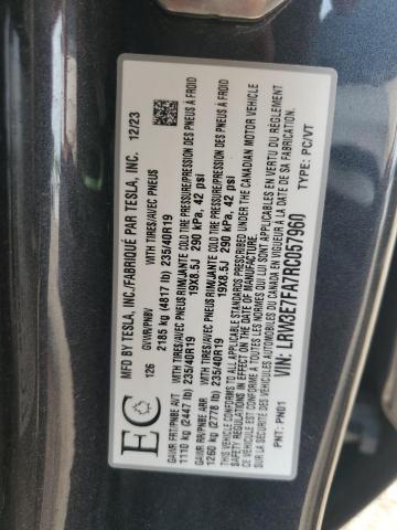 2024 TESLA MODEL 3   