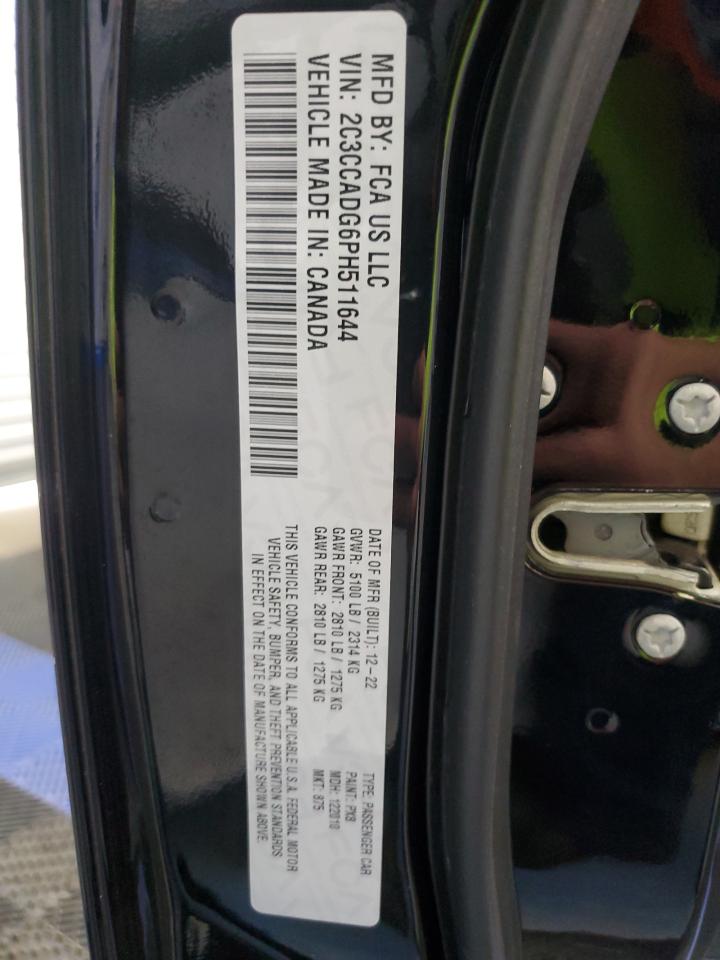 2023 Chrysler 300 Touring L VIN: 2C3CCADG6PH511644 Lot: 61126815