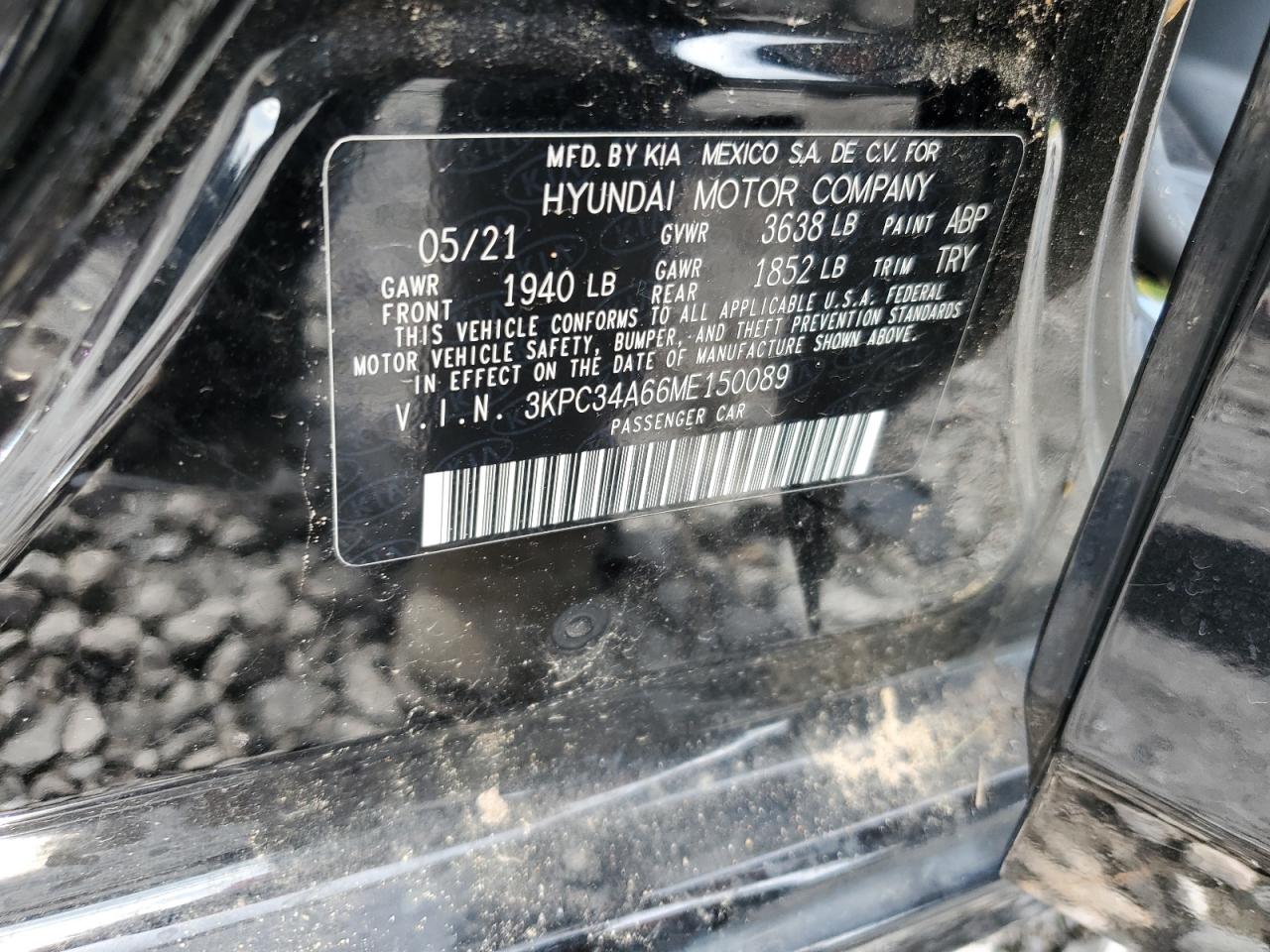 2021 Hyundai Accent Limited VIN: 3KPC34A66ME150089 Lot: 61807975