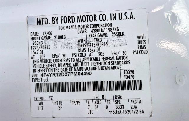 2007 MAZDA B2300   