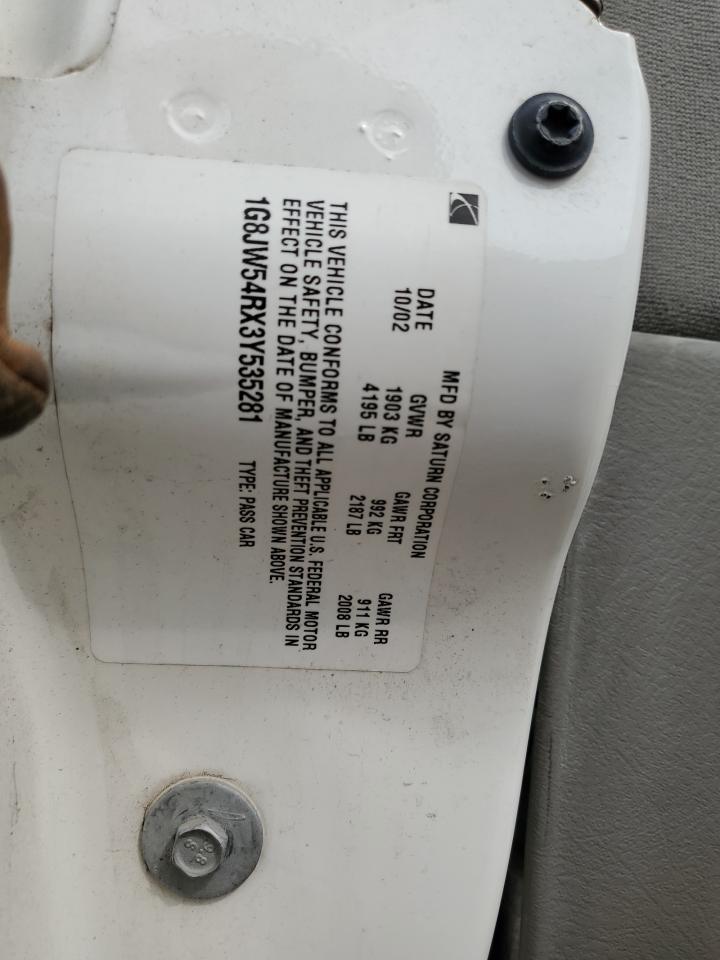 2003 Saturn L300 VIN: 1G8JW54RX3Y535281 Lot: 60735105