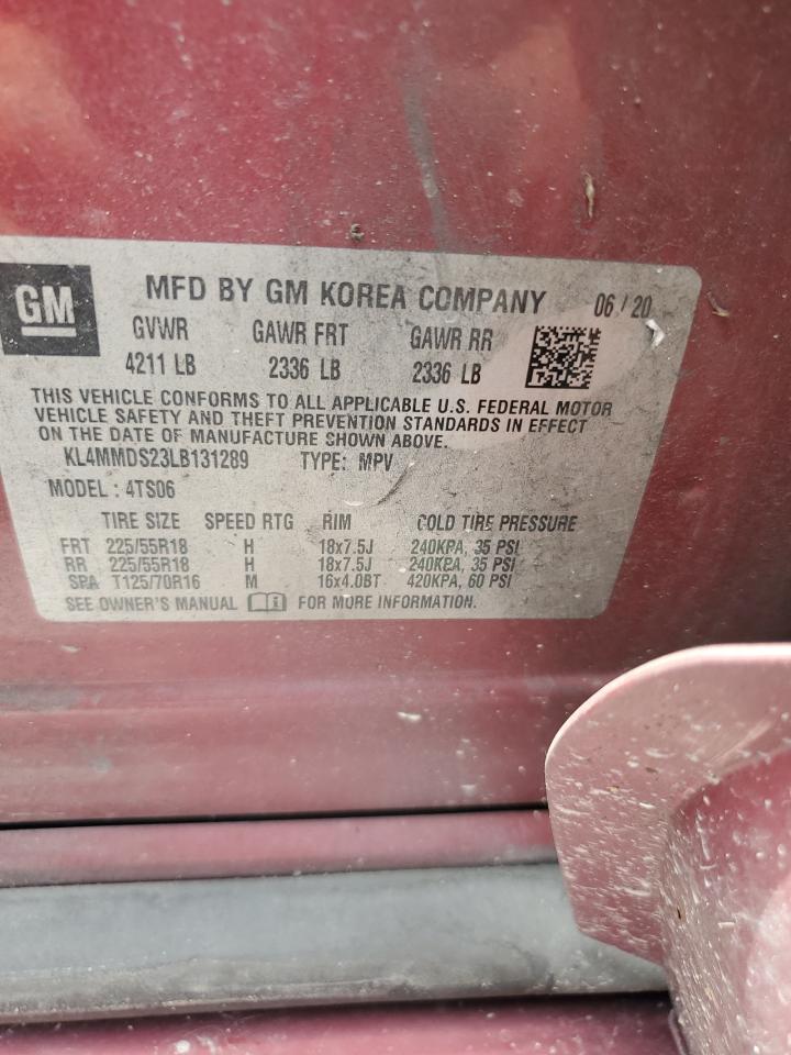 2020 Buick Encore Gx Select VIN: KL4MMDS23LB131289 Lot: 62785085