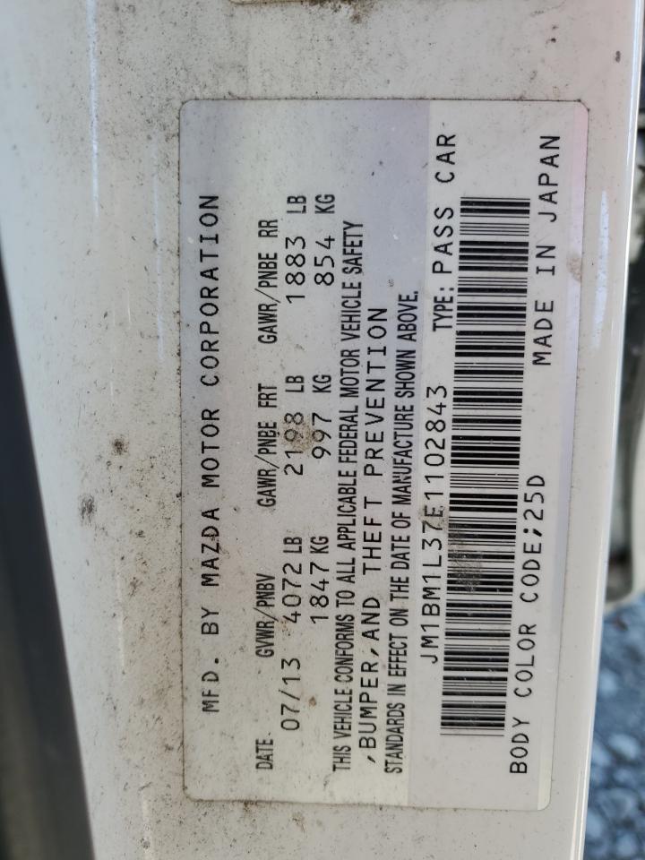 2014 Mazda 3 Touring VIN: JM1BM1L37E1102843 Lot: 63207945