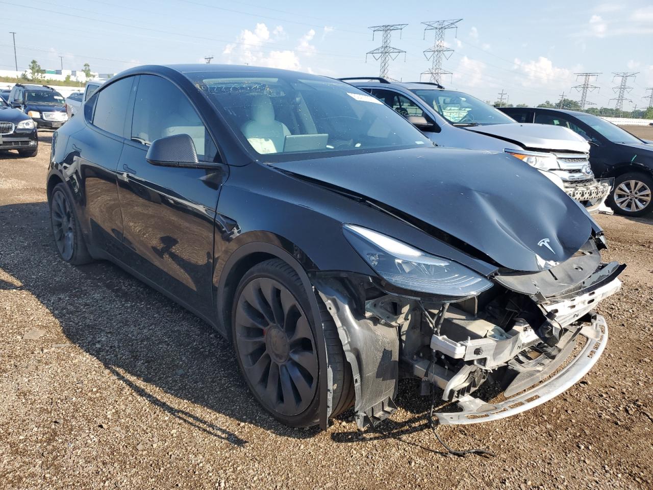 TESLA MODEL Y 2022 VIN 7SAYGDEF6NF320695 zdjęcie 4