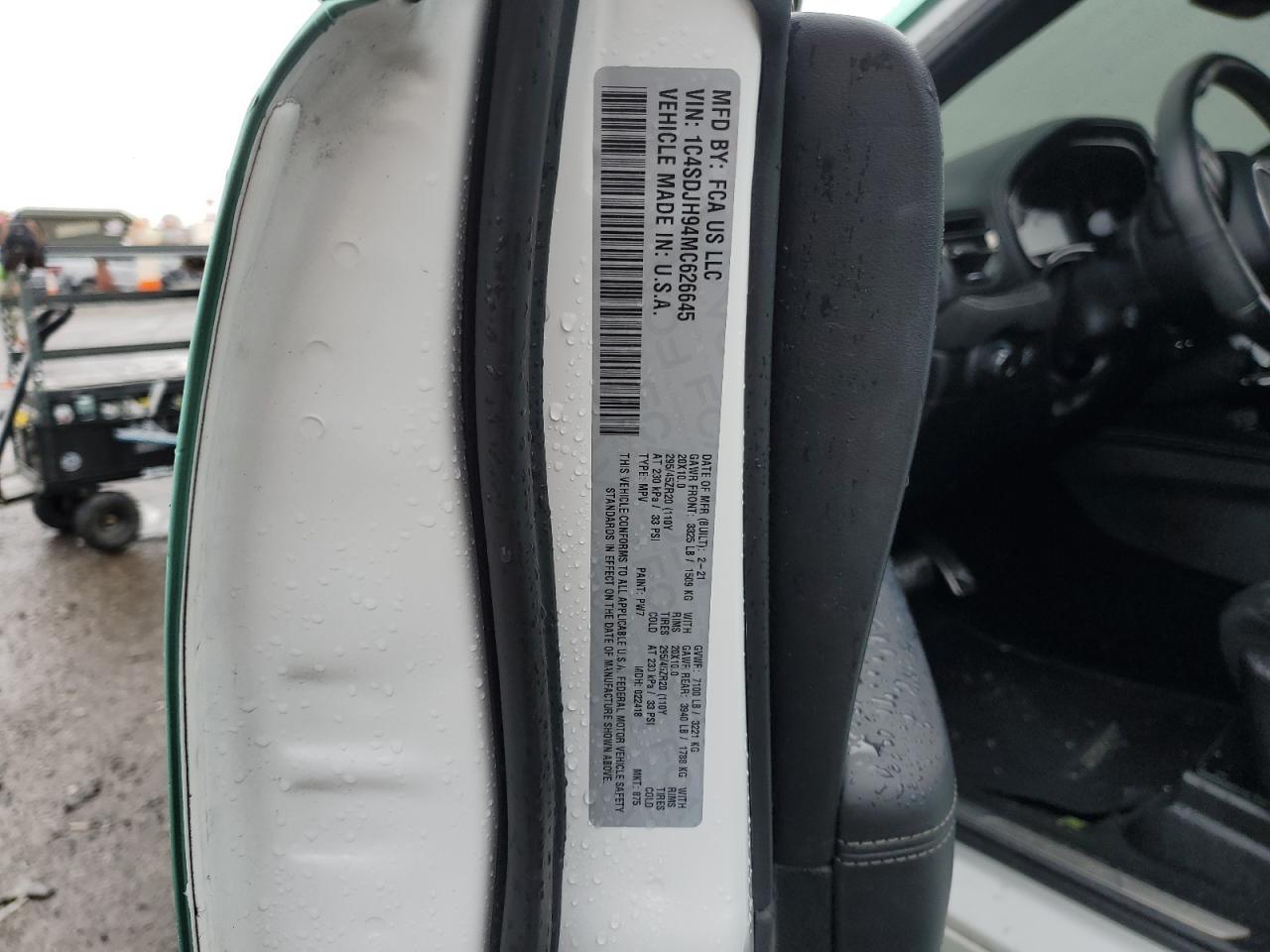 2021 Dodge Durango Srt Hellcat VIN: 1C4SDJH94MC626645 Lot: 59998915