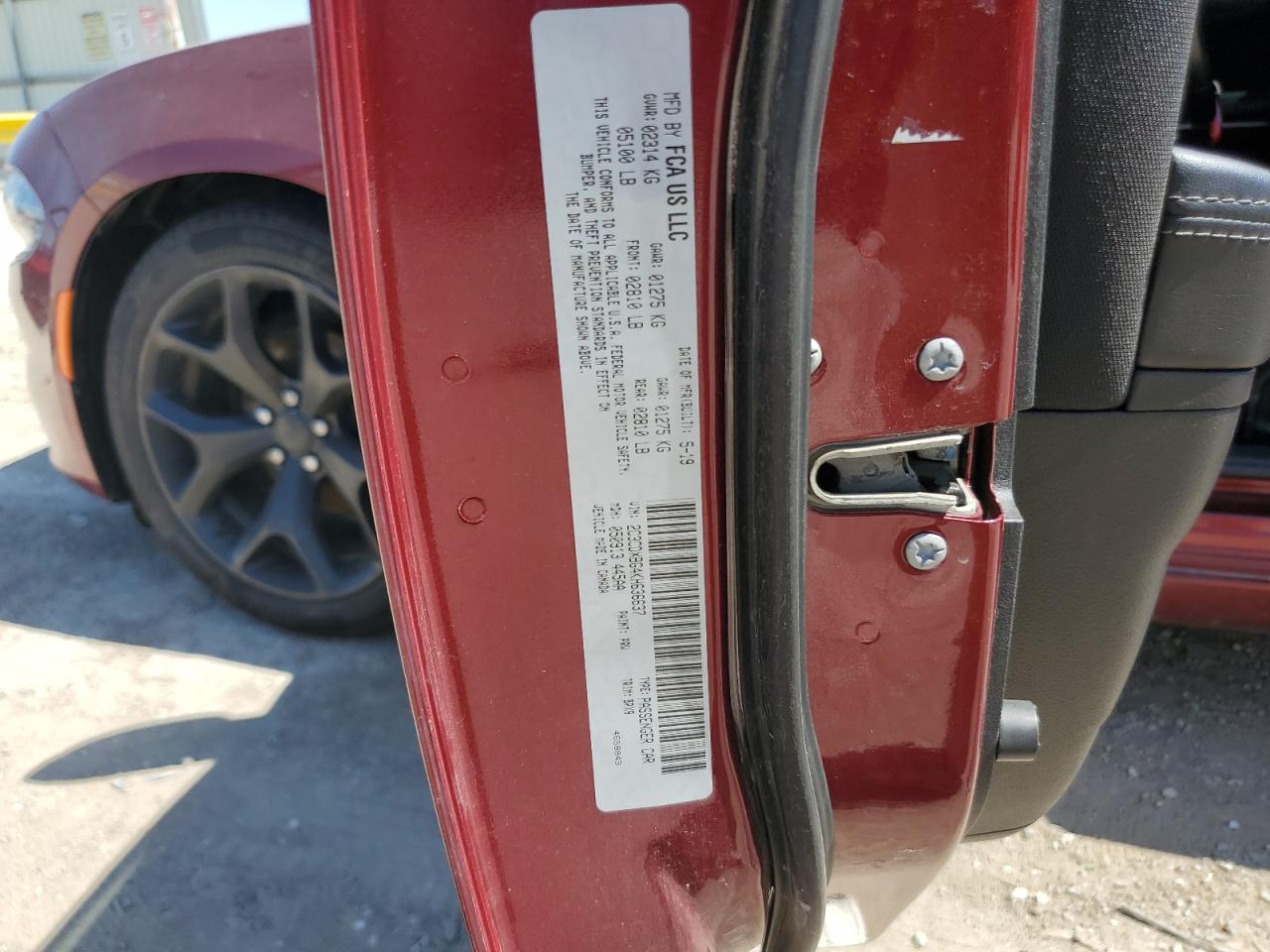 2019 Dodge Charger Sxt VIN: 2C3CDXBG4KH636637 Lot: 61858725