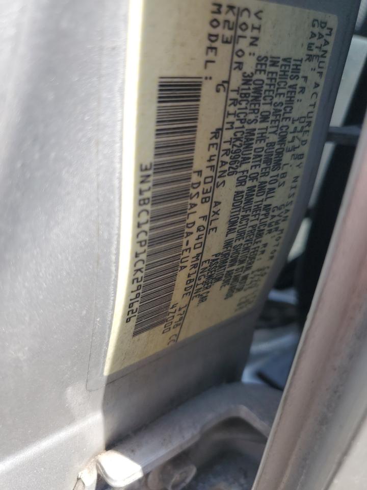 NISSAN VERSA 2012 VIN 3N1BC1CP1CK299626 zdjęcie 12