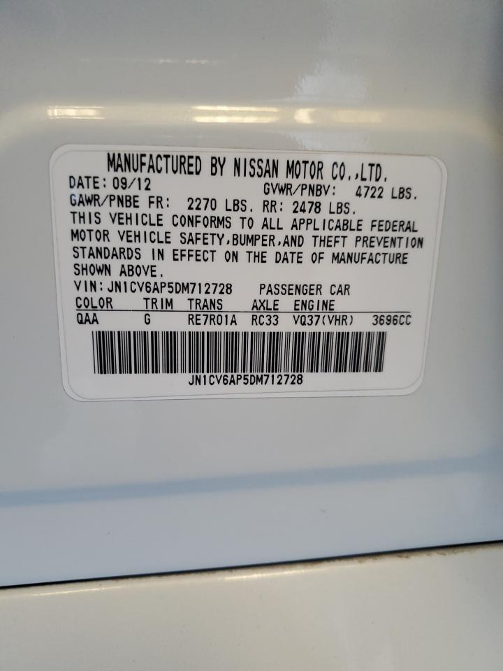 INFINITI G37 2013 VIN JN1CV6AP5DM712728 zdjęcie 12
